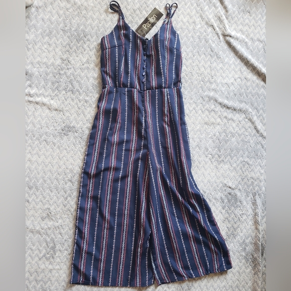 BNWT Papillon striped jumpsuit - Picture 1 of 8